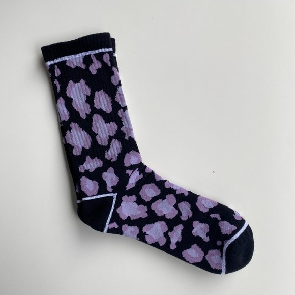 Men's Leopard Print Terry Socks - Picture 2 of 6